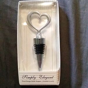Heart wine bottle stopper